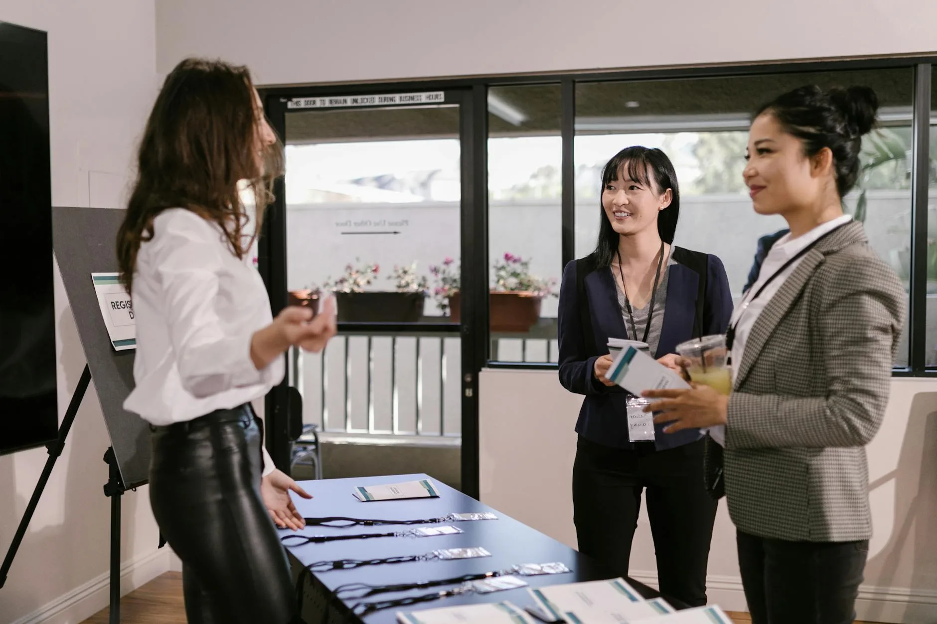 Women networking at a business investment event