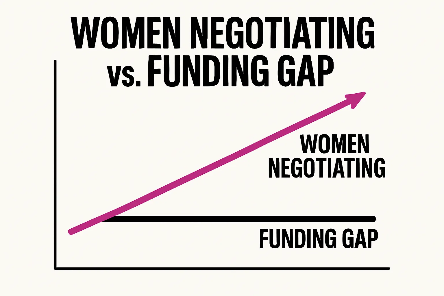 Chart showing women negotiate more but funding gap persists