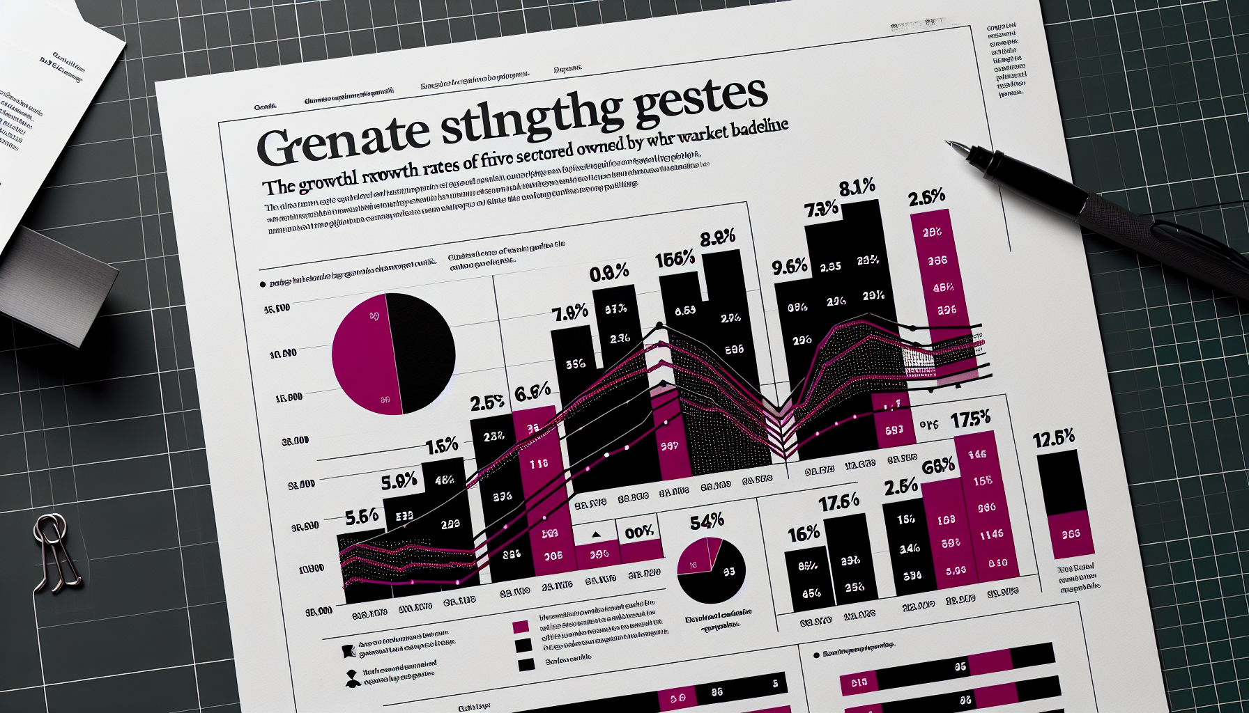 Sector growth rates vs market baseline chart