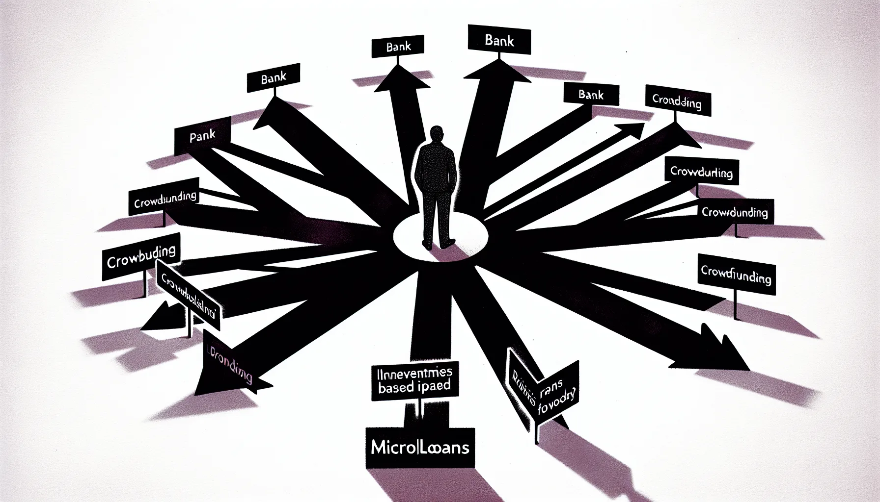 Editorial illustration of funding path decision framework for women business owners